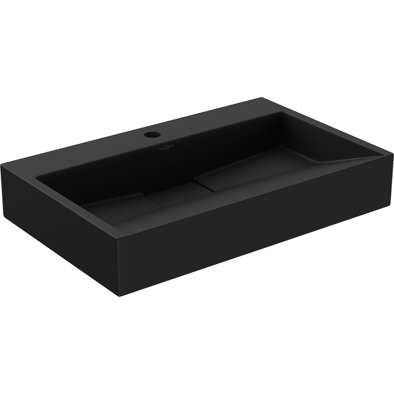 Mexen Ava umywalka nablatowa z konglomeratu 1/O 60 x 38 cm, czarna - 23016071