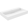 Mexen Ava umywalka nablatowa z konglomeratu 1/O 80 x 46 cm, biała - 23018001