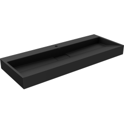 Mexen Ava umywalka nablatowa z konglomeratu 1/O 120 x 46 cm, czarna - 23011271