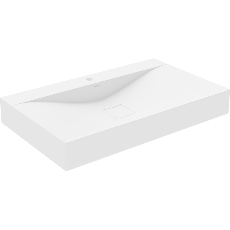 Mexen Poli umywalka nablatowa z konglomeratu 1/O 80 x 48 cm, biała - 23028001