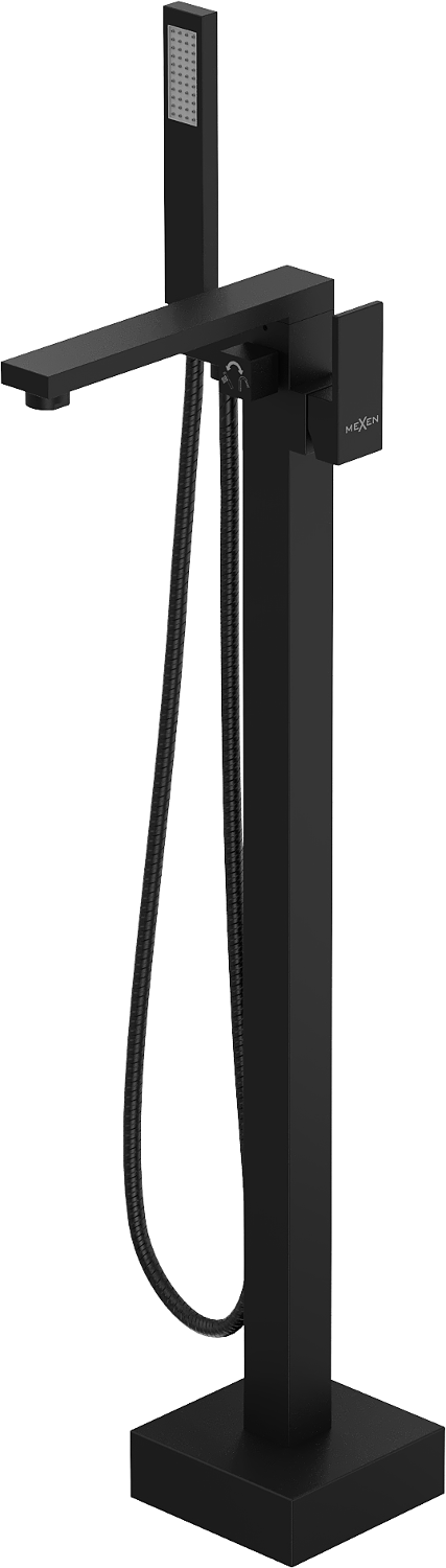 Mexen Urano wolnostojąca bateria wannowa, czarna - 75233-70
