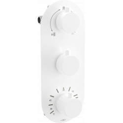 Mexen Kai termostatyczna bateria wannowo-prysznicowa 3-wyjściowa, biała - 77603-20
