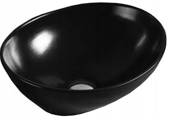 Mexen Elza umywalka nablatowa 40 x 33 cm, czarna połysk - 21014070