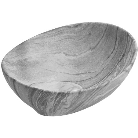Mexen Elza umywalka nablatowa 40 x 33 cm, szara kamień - 21014096