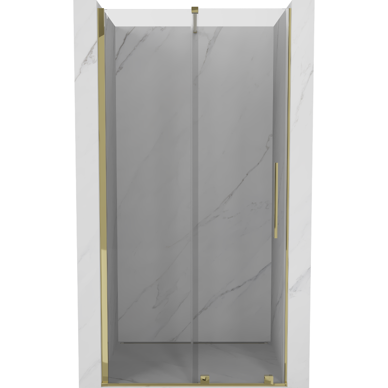 Mexen Velar drzwi prysznicowe rozsuwane 100 cm, transparent, złote - 871-100-000-01-50