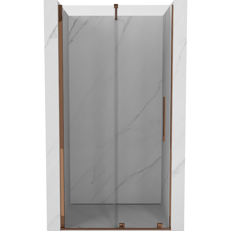 Mexen Velar drzwi prysznicowe rozsuwane 90 cm, transparent, różowe złoto - 871-090-000-01-60