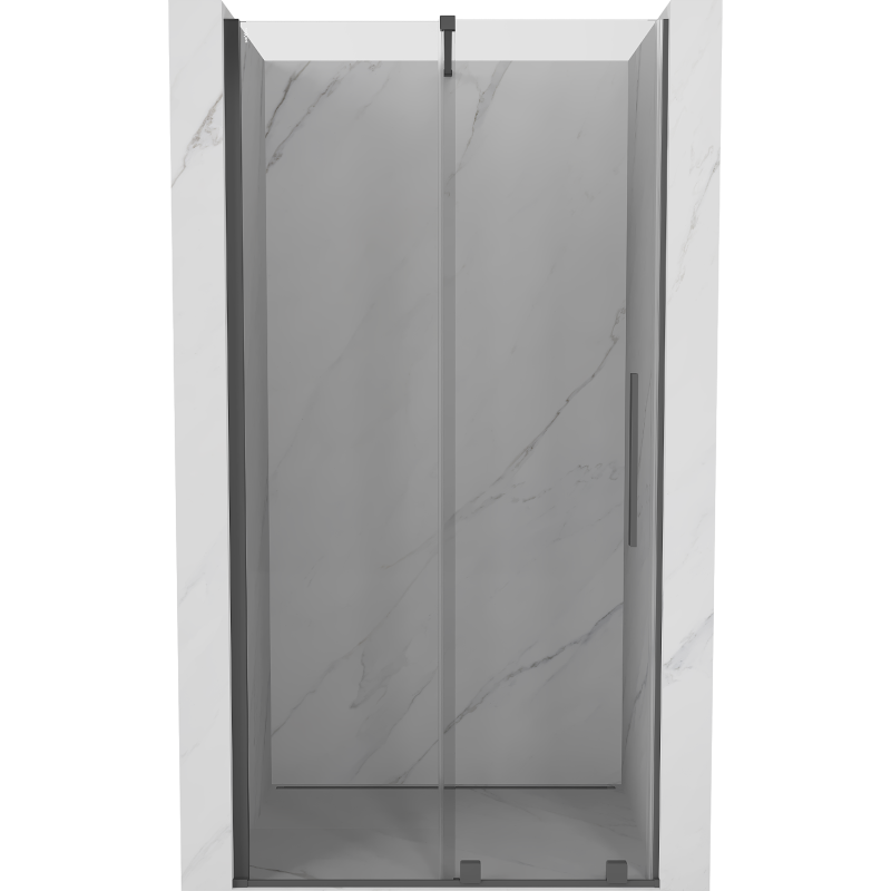 Mexen Velar drzwi prysznicowe rozsuwane 100 cm, transparent, gun gray szczotkowany - 871-100-000-01-66