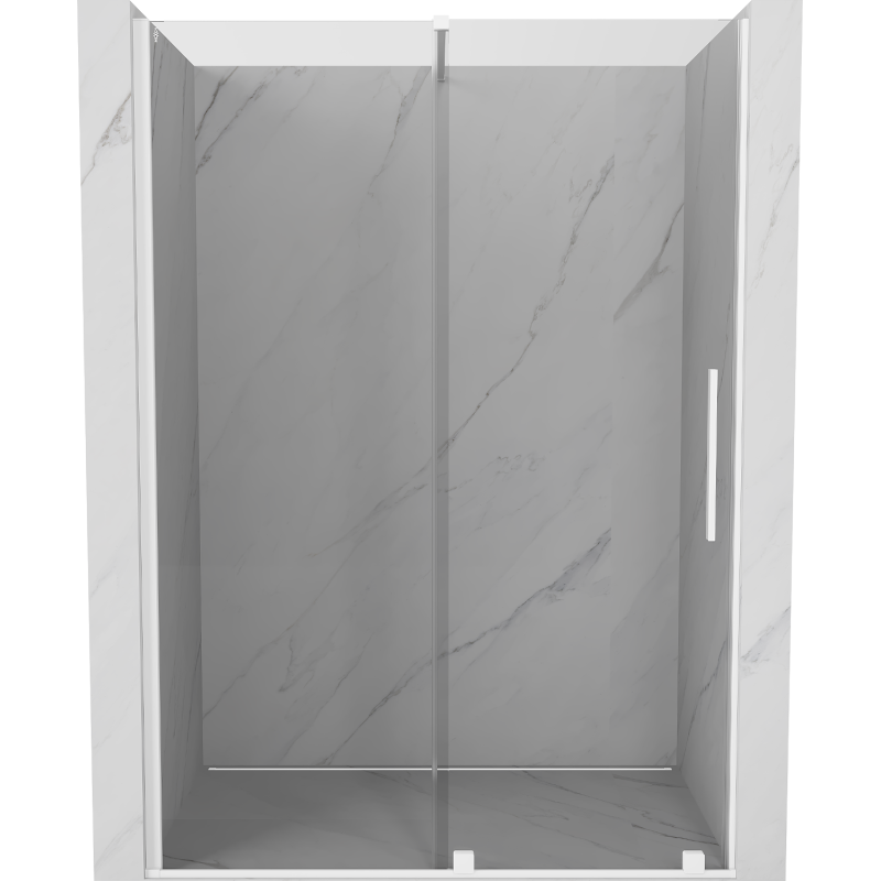 Mexen Velar drzwi prysznicowe rozsuwane 160 cm, transparent, białe - 871-160-000-01-20