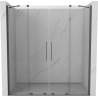 Mexen Velar Duo drzwi prysznicowe rozsuwane 170 cm, transparent, gun gray szczotkowany - 871-170-000-02-66