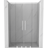 Mexen Velar Duo drzwi prysznicowe rozsuwane 140 cm, transparent, białe - 871-140-000-02-20