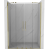 Mexen Velar Duo drzwi prysznicowe rozsuwane 160 cm, transparent, złote - 871-160-000-02-50