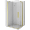 Mexen Velar Duo kabina prysznicowa rozsuwana 90 x 80 cm, transparent, złota szczotkowana - 871-090-080-02-55