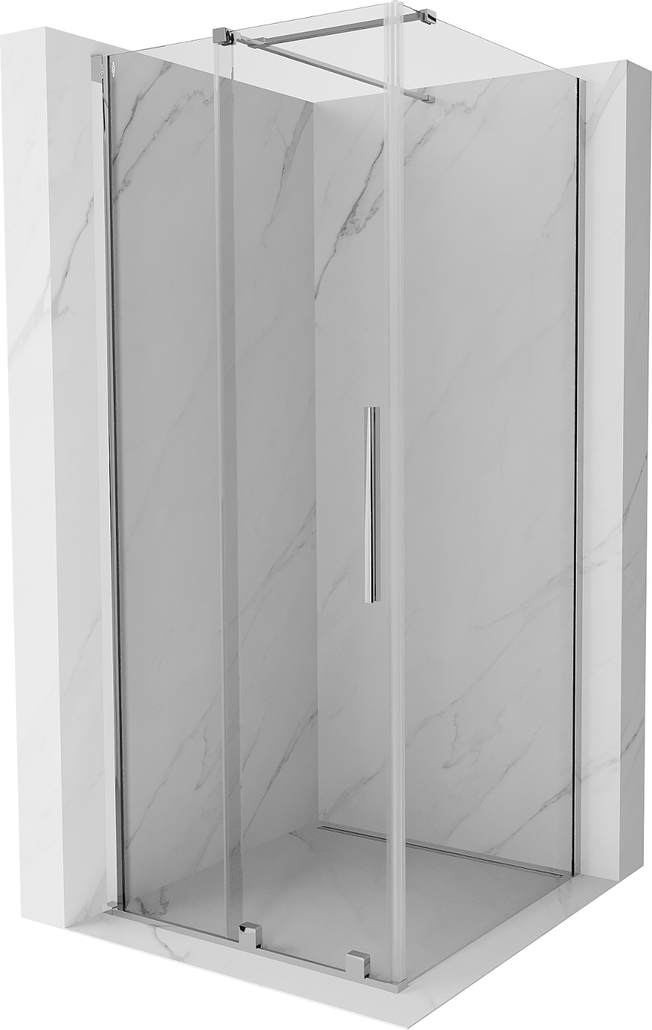 Mexen Velar kabina prysznicowa rozsuwana 120 x 120 cm, transparent, chrom - 871-120-120-01-01