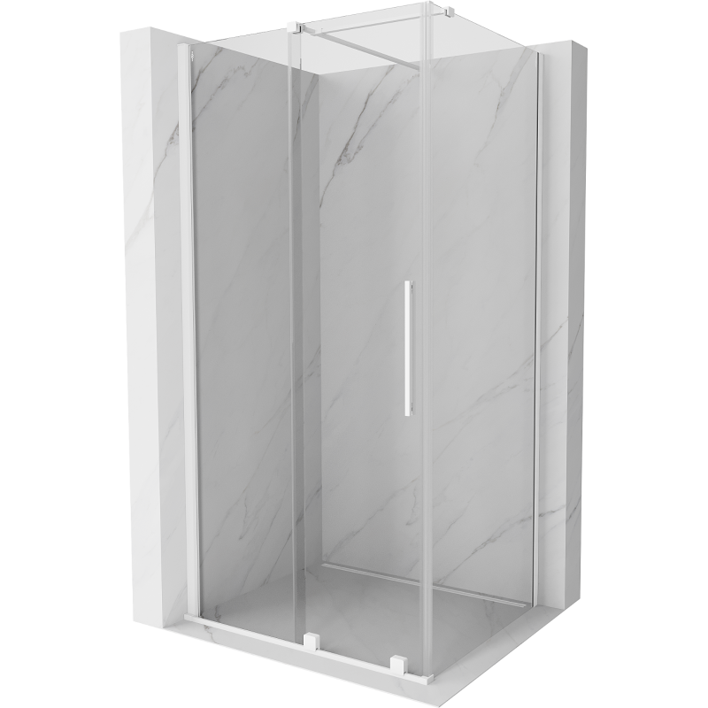 Mexen Velar kabina prysznicowa rozsuwana 90 x 110 cm, transparent, biała - 871-090-110-01-20