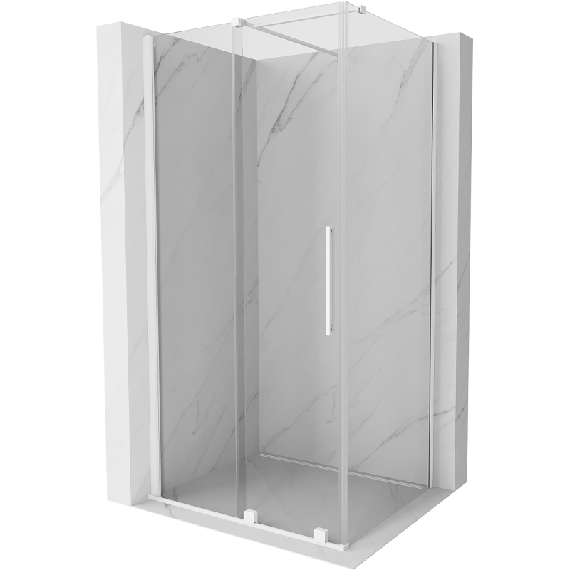 Mexen Velar kabina prysznicowa rozsuwana 100 x 70 cm, transparent, biała - 871-100-070-01-20
