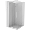 Mexen Velar kabina prysznicowa rozsuwana 100 x 100 cm, transparent, biała - 871-100-100-01-20