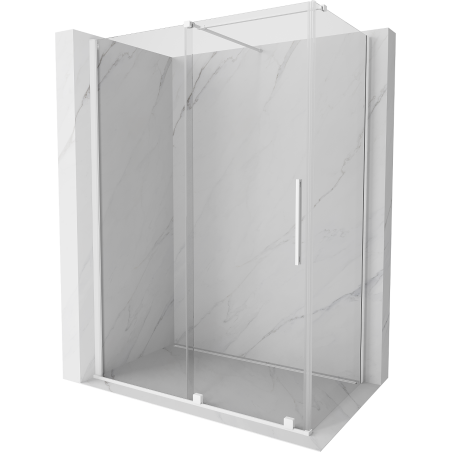 Mexen Velar kabina prysznicowa rozsuwana 160 x 75 cm, transparent, biała - 871-160-075-01-20