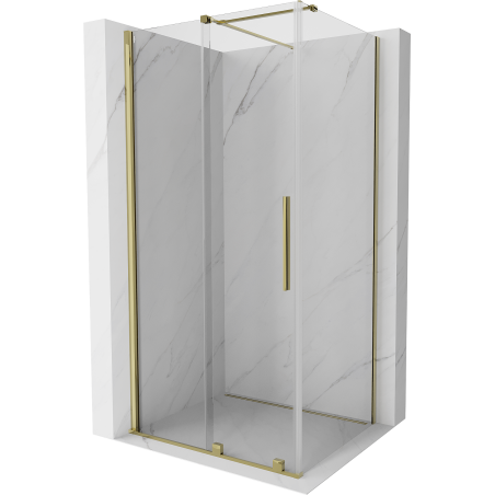 Mexen Velar kabina prysznicowa rozsuwana 90 x 100 cm, transparent, złota - 871-090-100-01-50