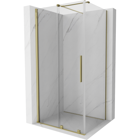 Mexen Velar kabina prysznicowa rozsuwana 120 x 85 cm, transparent, złota - 871-120-085-01-50