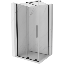 Mexen Velar kabina prysznicowa rozsuwana 90 x 100 cm, transparent, czarna - 871-090-100-01-70