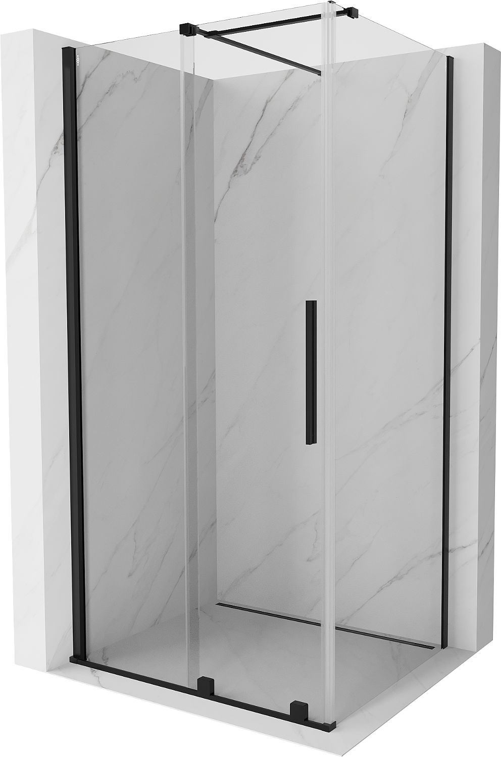 Mexen Velar kabina prysznicowa rozsuwana 110 x 100 cm, transparent, czarna - 871-110-100-01-70