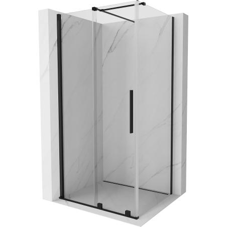 Mexen Velar kabina prysznicowa rozsuwana 130 x 80 cm, transparent, czarna - 871-130-080-01-70