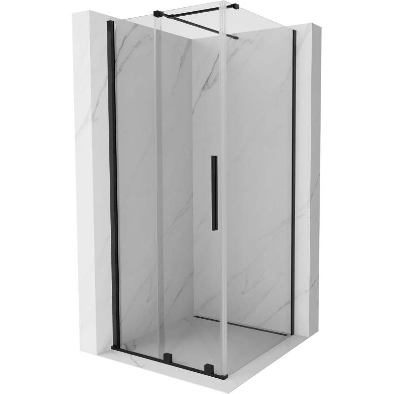 Mexen Velar kabina prysznicowa rozsuwana 90 x 90 cm, transparent, czarna - 871-090-090-01-70