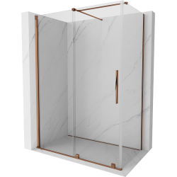 Mexen Velar kabina prysznicowa rozsuwana 150 x 80 cm, transparent, różowe złoto - 871-150-080-01-60