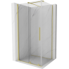 Mexen Velar kabina prysznicowa rozsuwana 90 x 80 cm, transparent, złota szczotkowana - 871-090-080-01-55