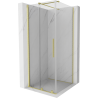 Mexen Velar kabina prysznicowa rozsuwana 90 x 90 cm, transparent, złota szczotkowana - 871-090-090-01-55