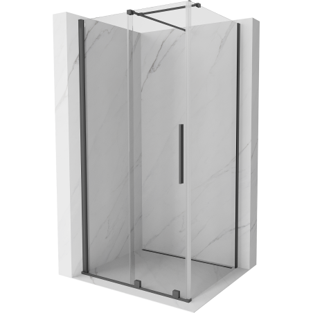 Mexen Velar kabina prysznicowa rozsuwana 130 x 90 cm, transparent, gun gray szczotkowany - 871-130-090-01-66