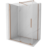 Mexen Velar kabina prysznicowa rozsuwana 130 x 70 cm, transparent, miedź szczotkowana - 871-130-070-01-65