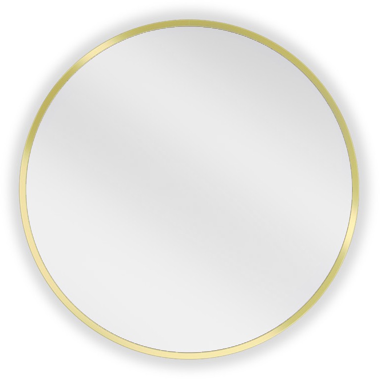 Mexen Loft lustro łazienkowe okragłe 35 cm, rama złota - 9850-035-035-000-50