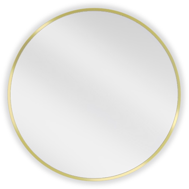 Mexen Loft lustro łazienkowe okragłe 60 cm, rama złota - 9850-060-060-000-50