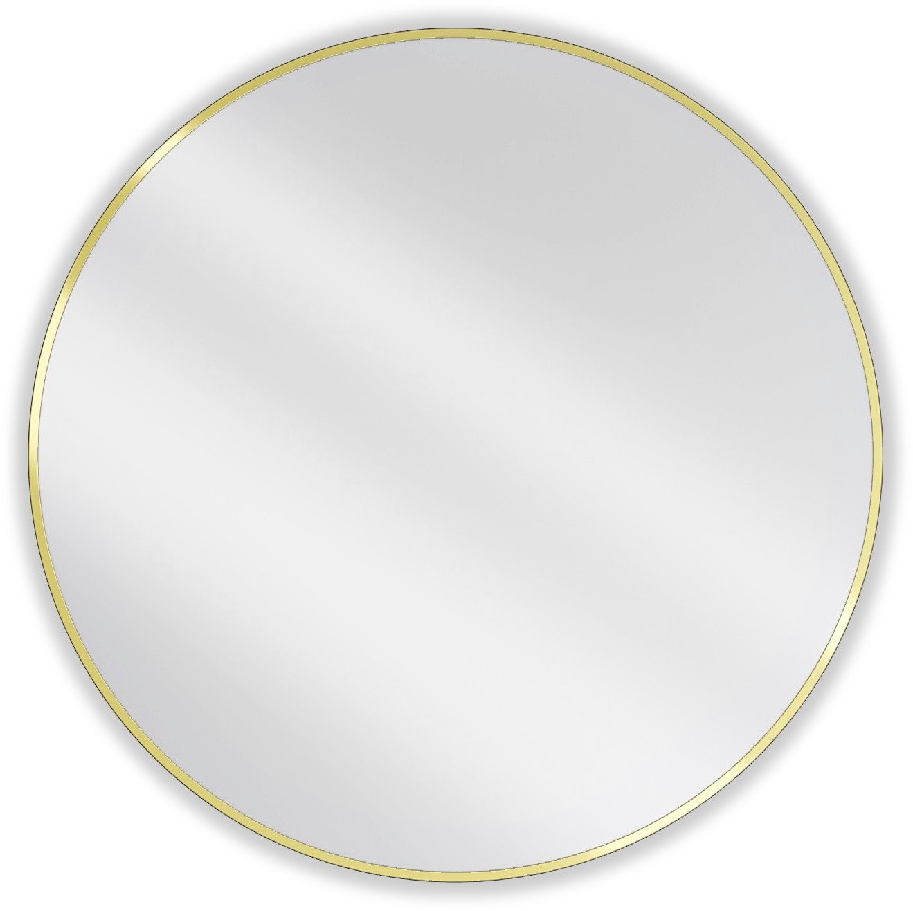 Mexen Loft lustro łazienkowe okragłe 95 cm, rama złota - 9850-095-095-000-50