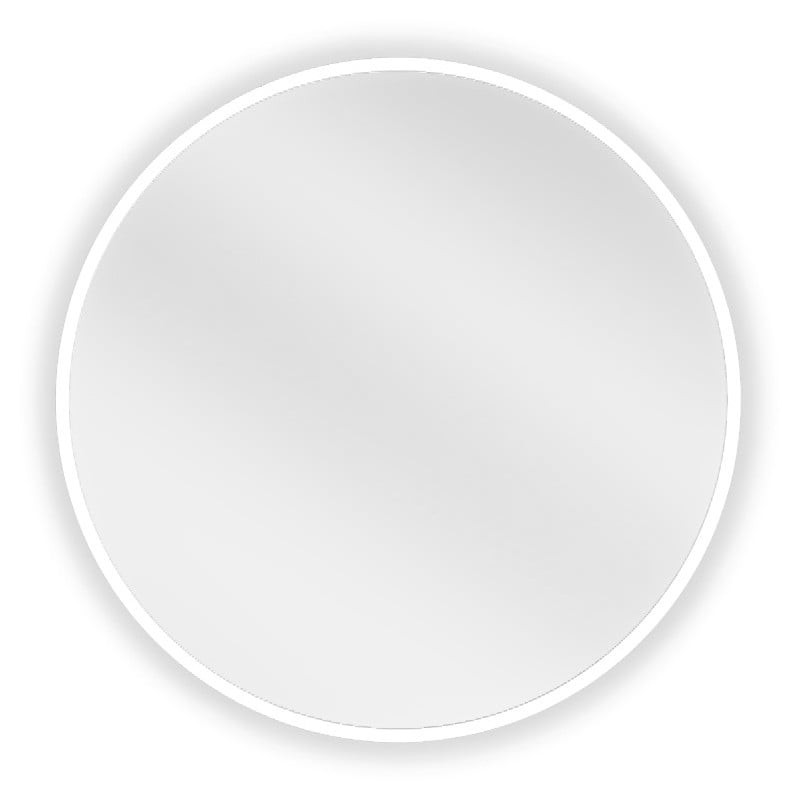 Mexen Loft lustro łazienkowe okragłe 40 cm, rama biała - 9850-040-040-000-20