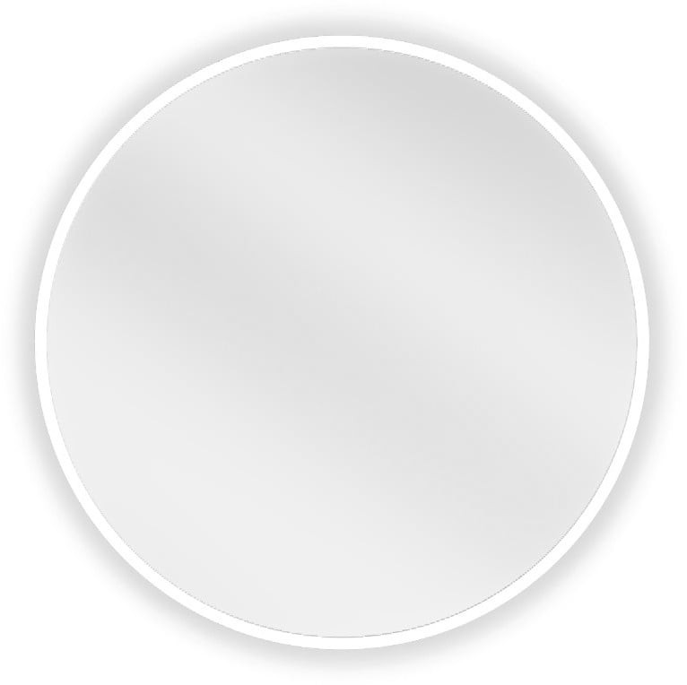Mexen Loft lustro łazienkowe okragłe 40 cm, rama biała - 9850-040-040-000-20