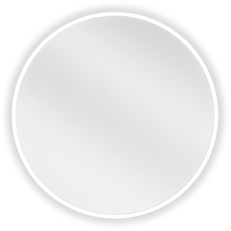 Mexen Loft lustro łazienkowe okragłe 50 cm, rama biała - 9850-050-050-000-20