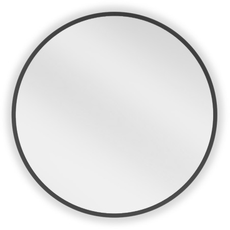 Mexen Loft lustro łazienkowe okragłe 55 cm, rama czarna - 9850-055-055-000-70
