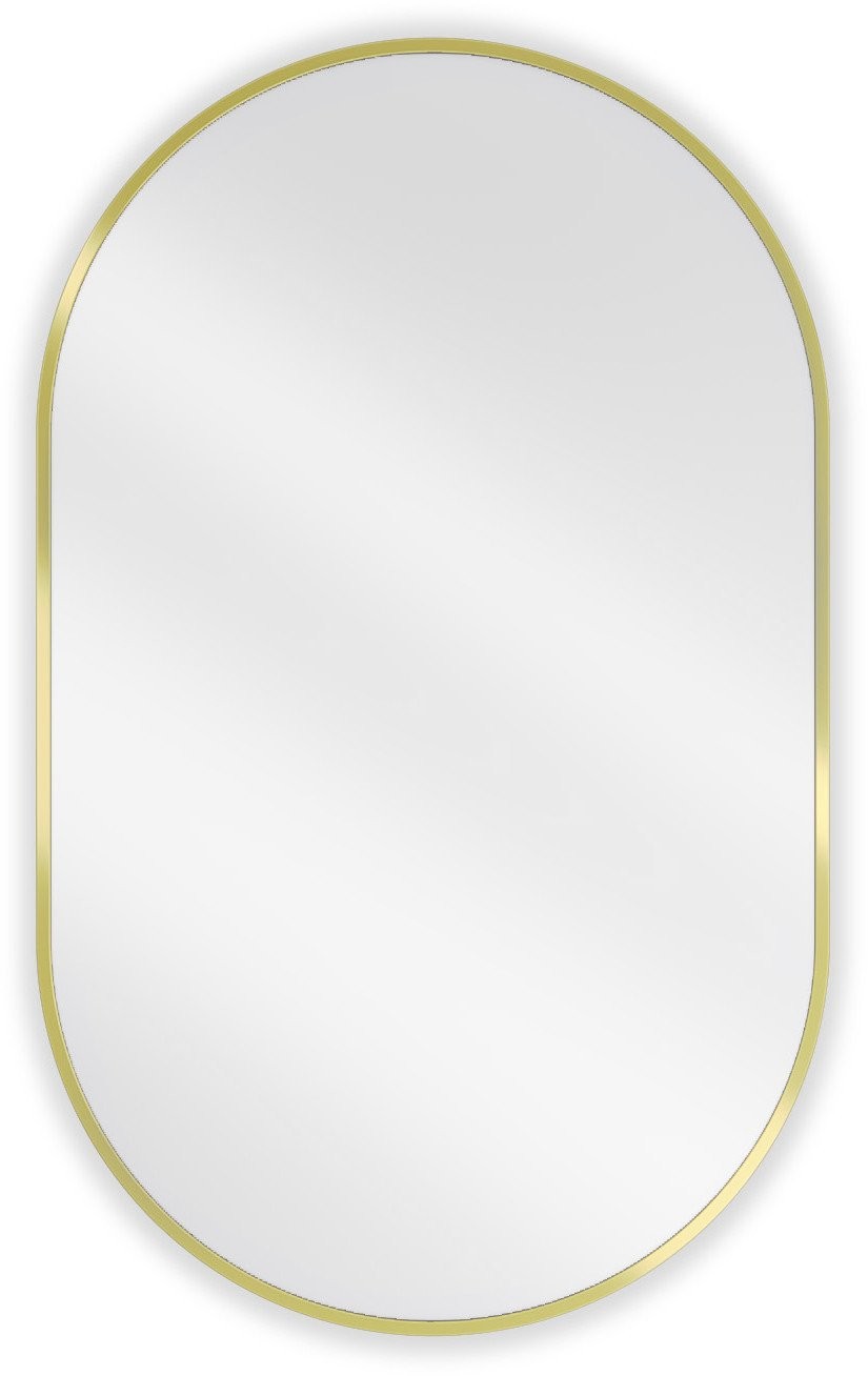 Mexen Loft lustro łazienkowe owalne 90 x 55 cm, rama złota - 9851-090-055-000-50