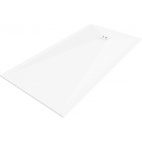 Mexen Stone+ brodzik kompozytowy prostokątny 200 x 100 cm, biały, maskownica biała - 44101020-W