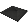Mexen Stone+ brodzik kompozytowy kwadratowy 90 x 90 cm, czarny, maskownica czarna - 44709090-B