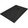 Mexen Stone+ brodzik kompozytowy prostokątny 140 x 100 cm, czarny, maskownica czarna - 44701014-B