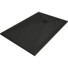 Mexen Stone+ brodzik kompozytowy prostokątny 140 x 80 cm, czarny, maskownica czarna - 44708014-B