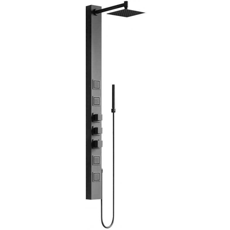 Mexen Orco panel prysznicowy, czarny - 7607-03-70
