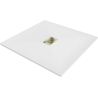 Mexen Hugo brodzik kwadratowy SMC 100 x 100 cm, biały, maskownica złota - 42101010-G