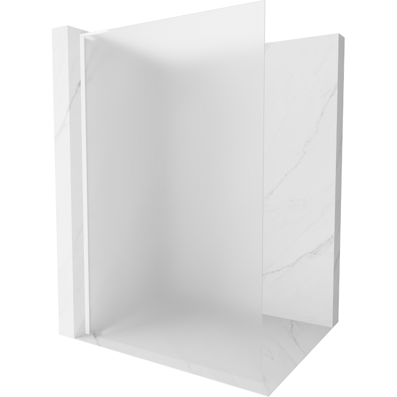 Mexen Kioto L ścianka prysznicowa Walk-in 110 x 200 cm, szron, biała - 800-110-103-20-30