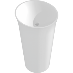 Mexen Nilda umywalka wolnostojąca z konglomeratu 52 x 52 cm, biała mat - 26555200