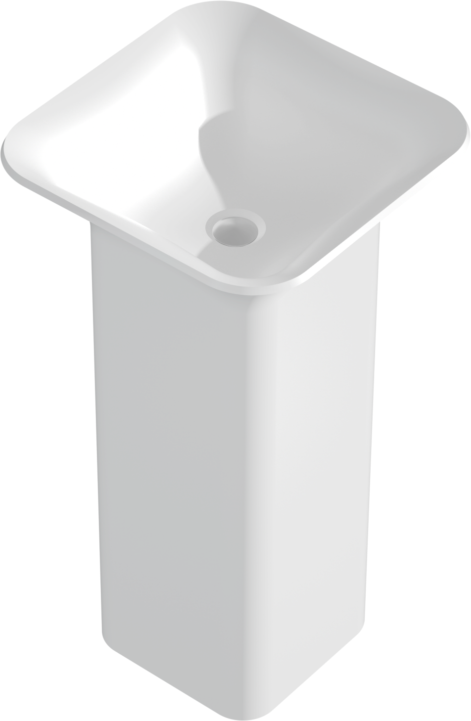 Mexen Ria umywalka wolnostojąca z konglomeratu 45 x 45 cm, biała mat - 26584500
