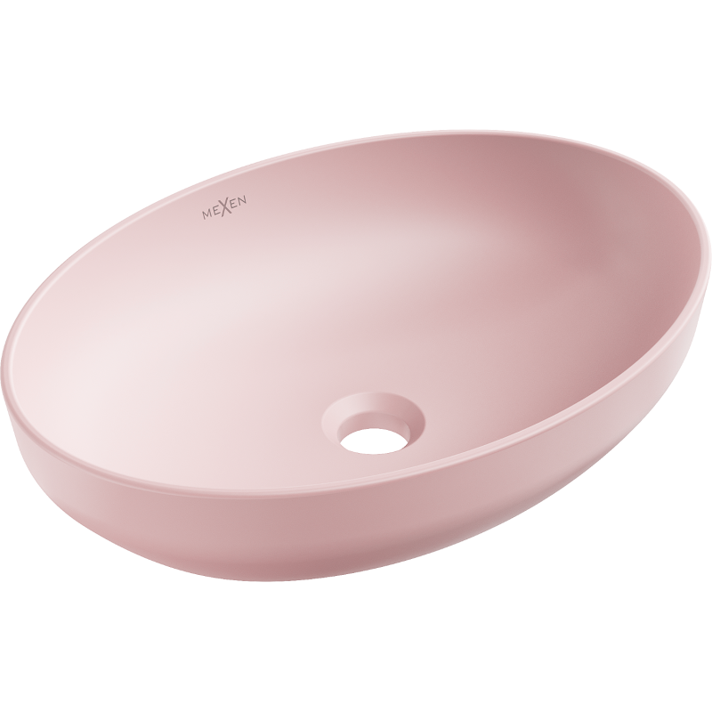 Mexen Cornelia umywalka nablatowa 50 x 37 cm, różowa mat - 21885044
